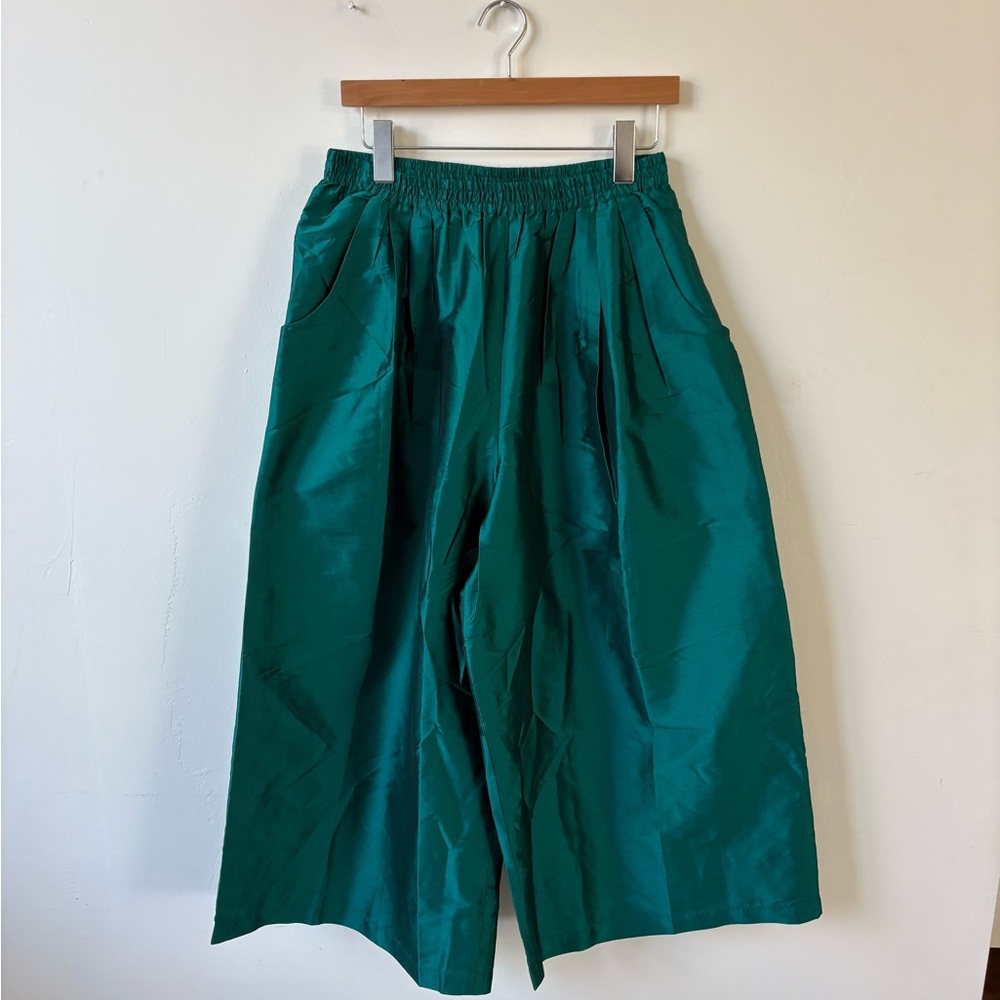 Emerald Green Women's Wide-Leg Pants